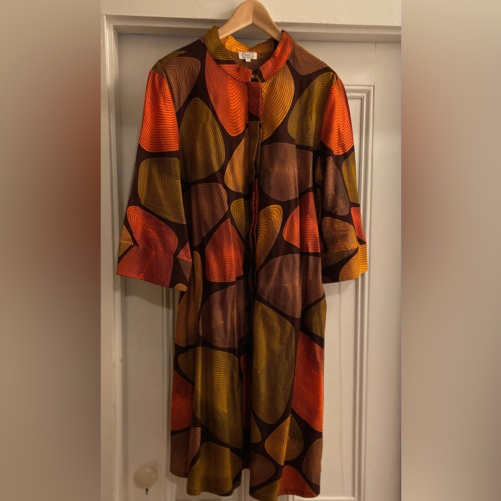 Orange and brown Zurikenya dress
